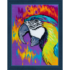 TL33 Папуга. Quick Tapestry. Набір для вишивання нитками на канві з нанесеним малюнком