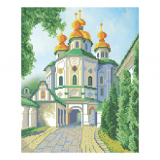Т-0296 Києво-Печерська Лавра. Церква всіх святих. ВДВ. Схема на тканині для вишивання бісером